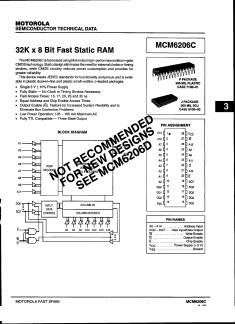 MCM6206CP Datasheet PDF Motorola => Freescale