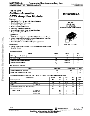 MHW9267A Datasheet PDF Motorola => Freescale