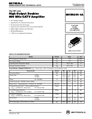 MHW6205-6A Datasheet PDF Motorola => Freescale