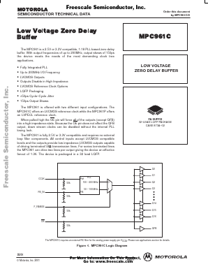 MPC961C Datasheet PDF Motorola => Freescale