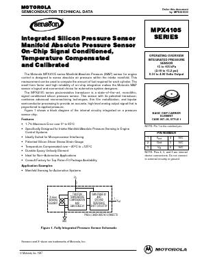MPX4105 Datasheet PDF Motorola => Freescale