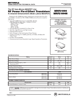 MRF21090S Datasheet PDF Motorola => Freescale