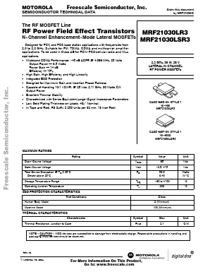 MRF21030LR3 Datasheet PDF Motorola => Freescale