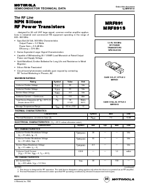 MRF891S Datasheet PDF Motorola => Freescale