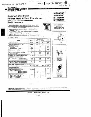 MTH8N35 Datasheet PDF Motorola => Freescale