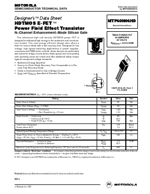 MTP60N06 Datasheet PDF Motorola => Freescale