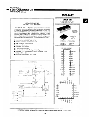 MC14442 Datasheet PDF Motorola => Freescale