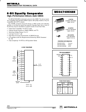 MC74HC688 Datasheet PDF Motorola => Freescale