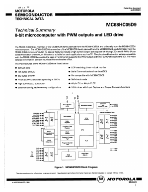 MC68HC05D9 Datasheet PDF Motorola => Freescale