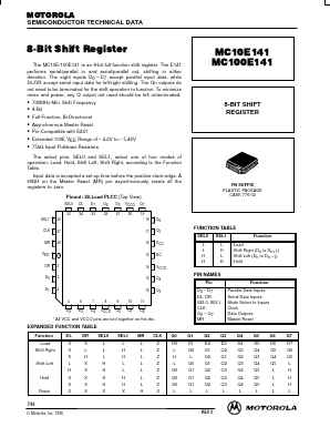 MC10E141FN Datasheet PDF Motorola => Freescale