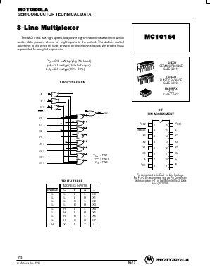 MC10164 Datasheet PDF Motorola => Freescale