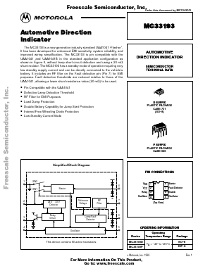 MC33193P Datasheet PDF Motorola => Freescale