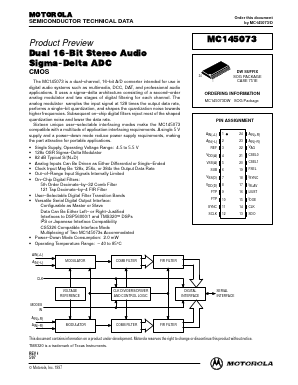 MC145073DW Datasheet PDF Motorola => Freescale