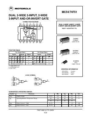 MC74F51 Datasheet PDF Motorola => Freescale