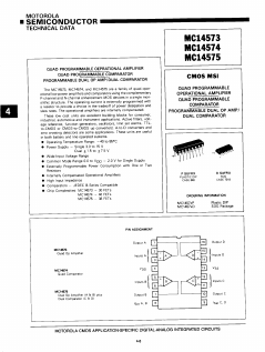 MC14574 Datasheet PDF Motorola => Freescale