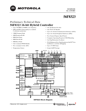 MC56F8323PB Datasheet PDF Motorola => Freescale