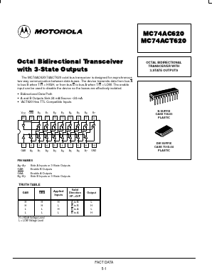 MC74AC620 Datasheet PDF Motorola => Freescale