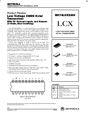 MC74LCX2245 Datasheet PDF Motorola => Freescale