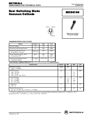 MSD6100 Datasheet PDF Motorola => Freescale