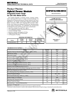 MHPM7A30E60DC3 Datasheet PDF Motorola => Freescale