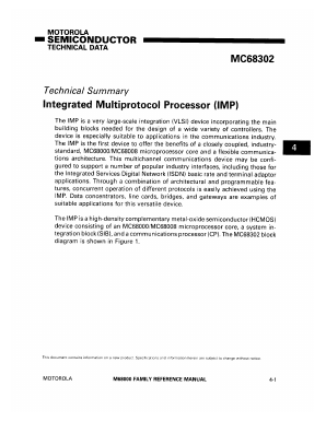 MC68302FE16 Datasheet PDF Motorola => Freescale