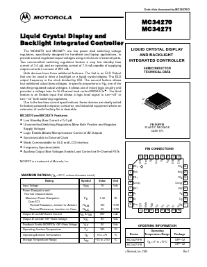 MC34270FB Datasheet PDF Motorola => Freescale