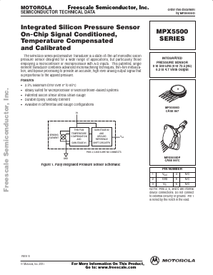 MPX5500 Datasheet PDF Motorola => Freescale