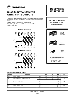 MC54F243 Datasheet PDF Motorola => Freescale