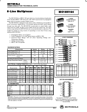 MC10H164 Datasheet PDF Motorola => Freescale