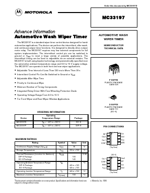 MC33197D Datasheet PDF Motorola => Freescale