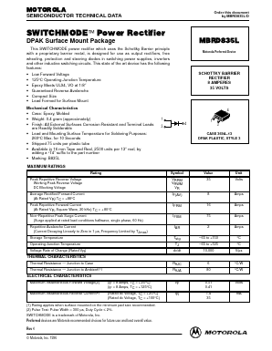 MBRD835L Datasheet PDF Motorola => Freescale