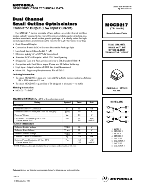 MOCD217R2 Datasheet PDF Motorola => Freescale