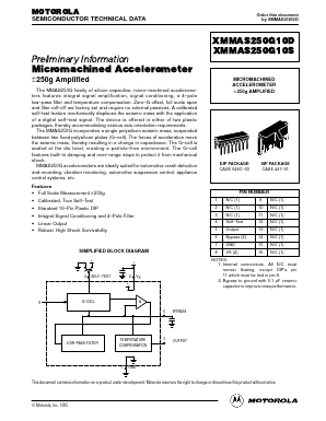 XMMAS250G10D Datasheet PDF Motorola => Freescale