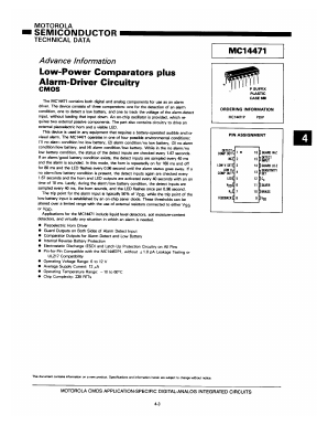 MC14471 Datasheet PDF Motorola => Freescale