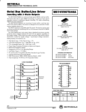 MC74VHCT240ADW Datasheet PDF Motorola => Freescale