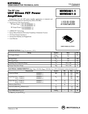 MHW2821-2 Datasheet PDF Motorola => Freescale