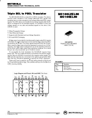 MC100EL90 Datasheet PDF Motorola => Freescale