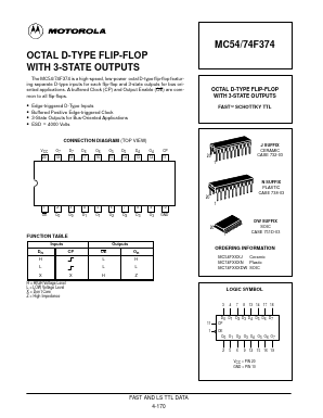 MC74F374 Datasheet PDF Motorola => Freescale