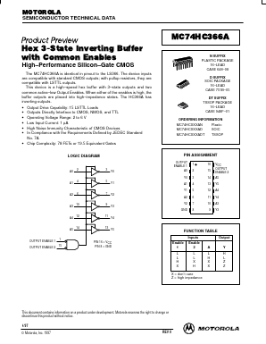 MC74HC366AD Datasheet PDF Motorola => Freescale