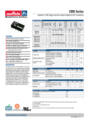 CMR100C Datasheet PDF Murata Power Solutions