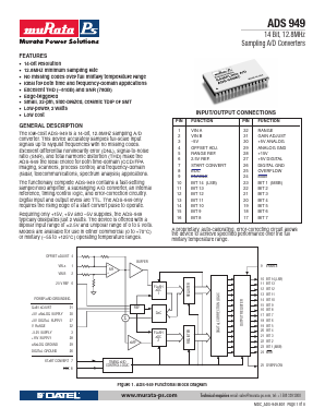 ADS-949GM Datasheet PDF Murata Power Solutions