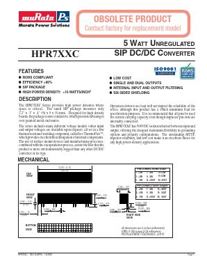 HPR712C Datasheet PDF Murata Power Solutions