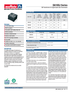DA103JC Datasheet PDF Murata Power Solutions