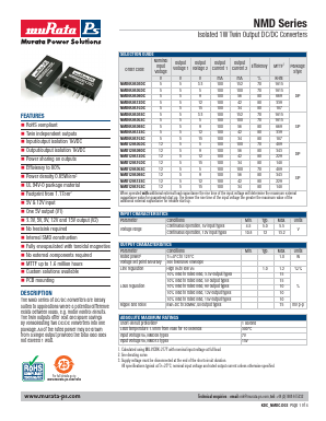 NMD050509SC Datasheet PDF Murata Power Solutions
