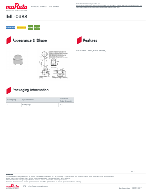 IML-0688 Datasheet PDF Murata Manufacturing