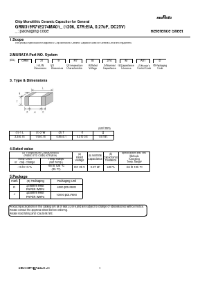 GRM319R71E274MA01J Datasheet PDF Murata Manufacturing