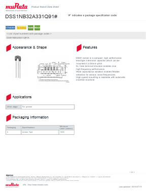 DSS1NB32A331Q91 Datasheet PDF Murata Manufacturing