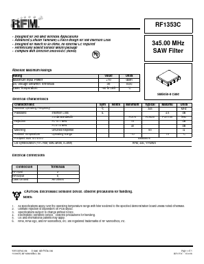 RF1353C Datasheet PDF Murata Manufacturing