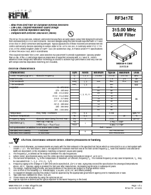 RF3417E Datasheet PDF Murata Manufacturing