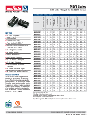 MEV1 Datasheet PDF Murata Manufacturing